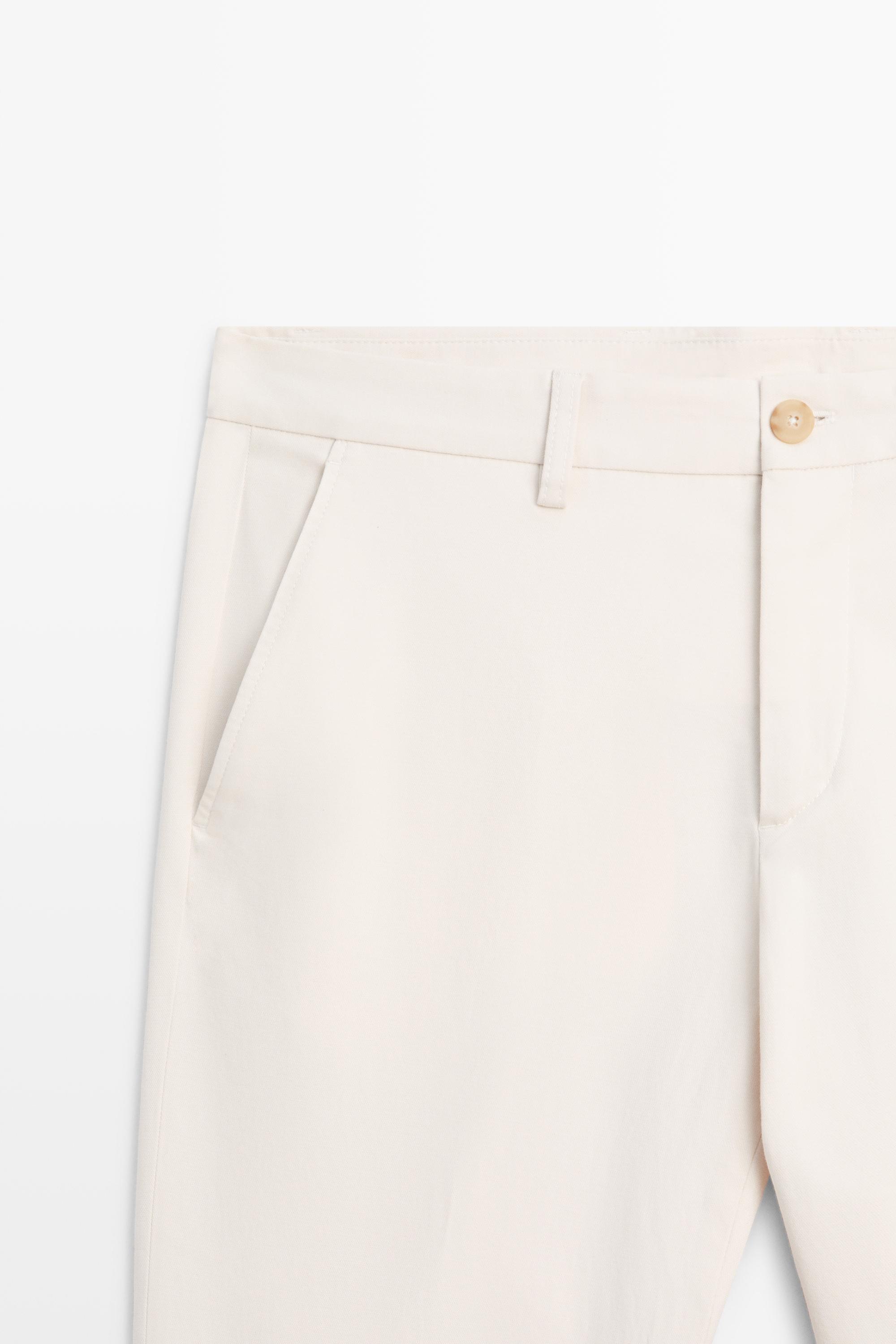 Pantalon slim en coton mélangé
